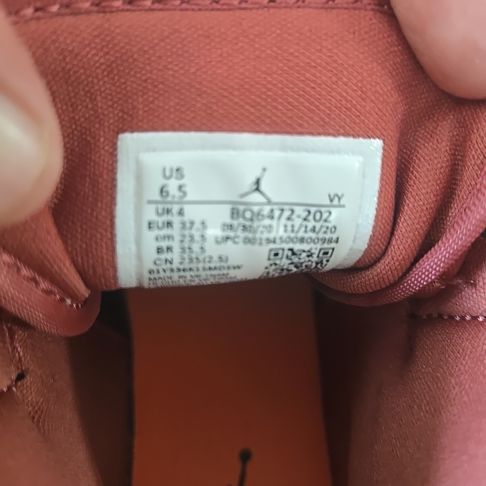 Jordan Women's Black and Pink Sneakers - Picture 9 of 12
